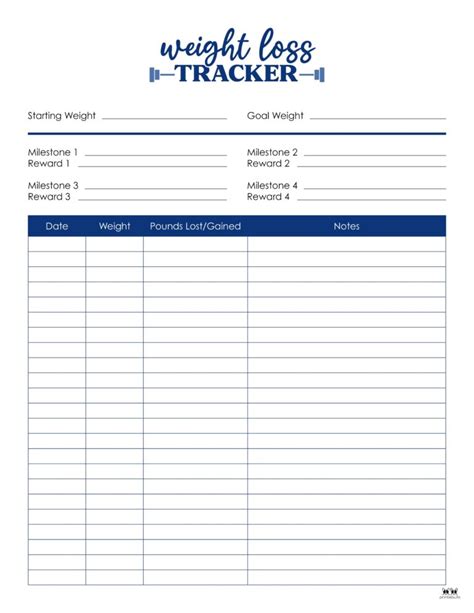 Your Printable Progress Powerhouses: Types of Weight Loss Trackers