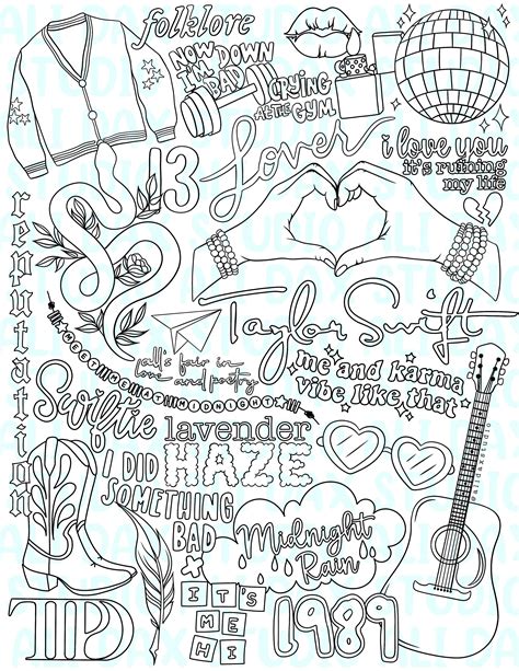 Your Swiftie Coloring Journey: Categories of Creative Fun