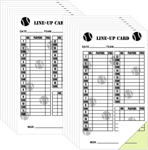 Youth League Favorites: Kid-Friendly & Fun Lineup Cards